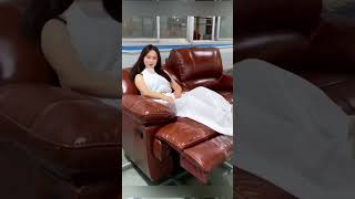 Elegant reclining leather chair sofa reclinerchair couch sofa lounge homedecor recliner sofas [upl. by Pulchia108]