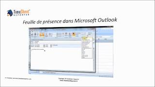 Feuille de présence dans Microsoft Outlook avec TimeSheet Reporter [upl. by Noret]