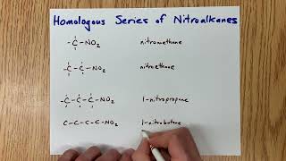 Homologous Series of Nitroalkanes [upl. by Eenahs]