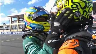 Lando Norris congratulated by Max Verstappen Daniel Ricciardo Carlos Sainz and more [upl. by Neelak]