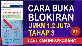 CARA BUKA BLOKIR DANA BANTUAN UMKM BPUM TAHAP 3 [upl. by Bettina]