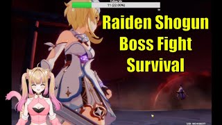 Trying to survive from Raiden Shogun Boss Fight Milameowz  Genshin Impact [upl. by Cohleen]