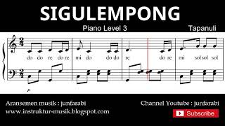 notasi balok sigulempong  tutorial piano grade 3  instrumen piano  sigulempong [upl. by Arras]