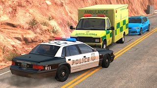 BeamNGdrive  Emergency Vehicles In Action Crashes real sounds [upl. by Ailegave]