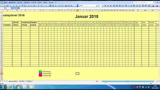 Urlaubsplaner 2018  Aufbau der Tabellen  Teil 1 [upl. by Areta]