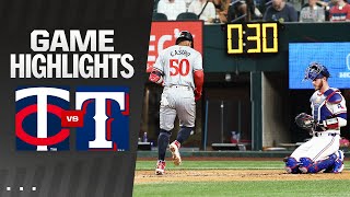 Twins vs Rangers Game Highlights 81524  MLB Highlights [upl. by Shaylynn394]