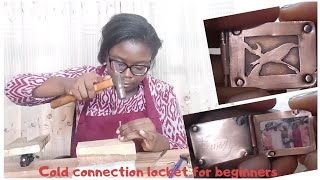 Making a hinged pendant locket Cold connection project for beginners [upl. by Anaher]