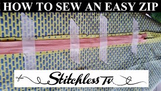 How to sew an easy zipper Sewing Tutorial [upl. by Patton]