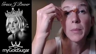 Eyebrow Sugaring using 3 Methods by Grace Power  Vadazzlecom [upl. by Zilber23]