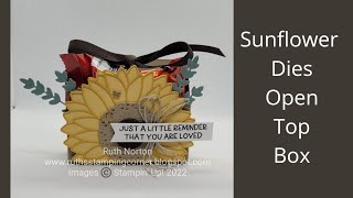 Stampin Up Sunflower Dies Open Top Angled Cookie Box With NEW Framed Florets Stamp Set [upl. by Hakym]