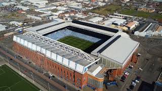 Ibrox StadiumRangers FC and Glasgow City Centre from above [upl. by Keifer]