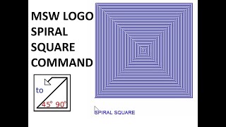 MSW logo tutorialMSW LOGO Spiral square commandRepeat command [upl. by Hcra]