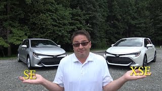 2019 Corolla Hatchback  SE vs XSE trim level comparison Part 5 [upl. by Ydnab]