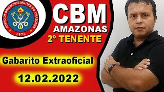 CBM AM 2022  2° Tenente  Correção da Prova  Gabarito Extraoficial [upl. by Giffer]