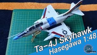 Hasegawa Ta4J Skyhawk 148 modelling hasegawa airbrushing [upl. by Datnow]