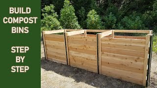 Build a 3 Bay Compost Bin STEP by STEP [upl. by Efthim]