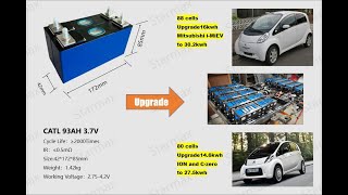 37V 93Ah CATL battery for upgrade Mitsubishi IMiEV battery [upl. by Anayit890]