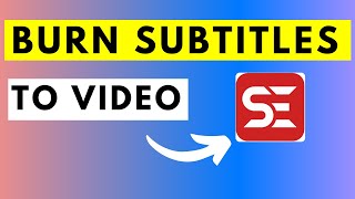 Subtitle Edit Tutorial  How to Burn in Subtitles to Video  Updated [upl. by Helsell]