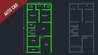 25 X 50 House Plan  Auto CAD  House Plan in AutoCAD  AutoCAD Civil Drawing [upl. by Enoyrt]