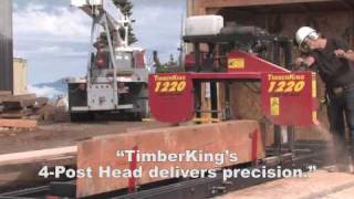 TimberKing Portable Sawmill Model 1220 Owner Saws Huge Beams [upl. by Bohannon721]