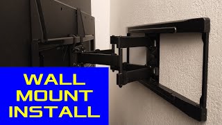 Onn Full Motion TV Wall Mount Installation  50quot86quot size TVs [upl. by Casi]