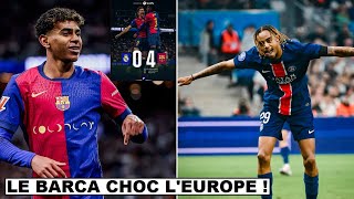 LE BARCA CHOC LEUROPE LES BLAUGRANAS CEST DU HAUT NIVEAU   LE PSG BAT ENCORE LOM ZI3100 [upl. by Marga]