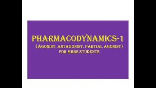 Pharmacodynamics 1 Agonist antagonist inverse agonist [upl. by Ylimme]