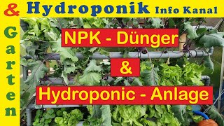 NPK Dünger in Hydroponik Anlage einsetzen und dosieren Gemüse düngen mit Nährstoffdünger [upl. by Tatianas]