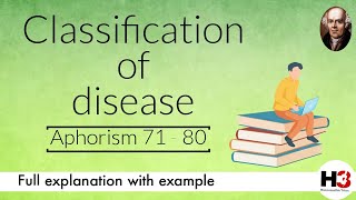 Classification of disease in organon  Classification of disease according to Hahnemann  Aph 7283 [upl. by Albrecht]