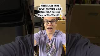 Noah Lyles Wins 100M Olympic Gold Race USA Fastest Man In The World 🥇 [upl. by Lareine245]