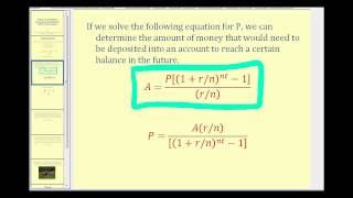 Determine the Required Savings to Reach a Financial Goal [upl. by Cordula]