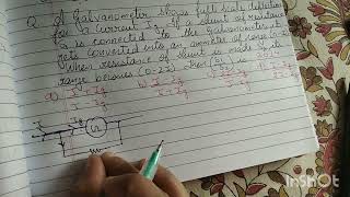 a galvanometer shows full scale deflection for a current Ig if a shunt of resistance S1 is connected [upl. by Hashum225]