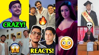 YouTubers Reaction on CarryMinati MrBeast BIGGEST COLLAB 😱🔥 Shraddha Kapoor Salman Khan KGF 3 [upl. by Johannes]