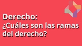 ¿Cuáles son las ramas del derecho  Derecho  Educatina [upl. by Thaine]