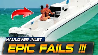 WORST BOAT FAILS AT HAULOVER INLET  BOAT ZONE [upl. by Rape]