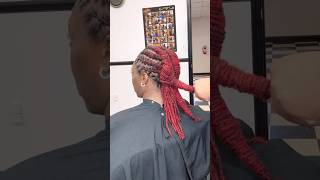 Full Styling Video locs dreads locstyles frenchbraid fishtailbraid barrelroll redhair [upl. by Waugh]