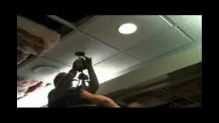 How to Install a Hanging Light into a Ceiling Tile [upl. by Lan]