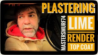 LIME RENDER TOP COAT how to plaster plastering plastering for beginners [upl. by Assed]