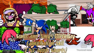 Friday Night Funkin Mods Shorts  Sonic and Amys Birthday Compilation Skit [upl. by Noislla]