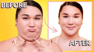 Contouring for Beginners⚡ How to Contour ROUND FACE amp DOUBLE CHIN Easy Plus Size Makeup [upl. by Yelrak418]