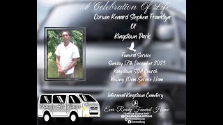 A Celebration of life Corwin Kenard Stephen Franklyn of Kingstown Park 171223 [upl. by Leiser]