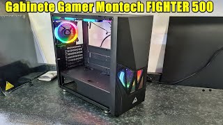 UNBOXING E REVIEW DO Gabinete Gamer Montech FIGHTER 500🖥 [upl. by Halilad]