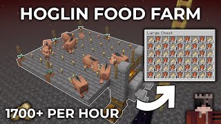 Minecraft 120 HoglinFood Farm Tutorial [upl. by Ahseirej]