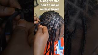 Using human hair extensions to do nutless braid beginners braidhairstylesforblackwomen [upl. by Anitnuahs137]