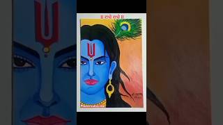 Mesmerizing Shri Krishna Painting Divine Art Creation StepbyStep l shortfeeds radhakrishna art [upl. by Naus]