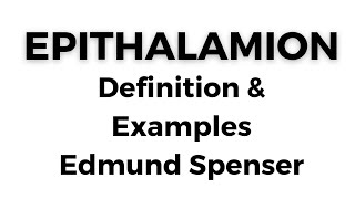 Epithalamion Meaning Summary Definition Examples Edmund Spensers Epithalamion Literary Term [upl. by Esela]