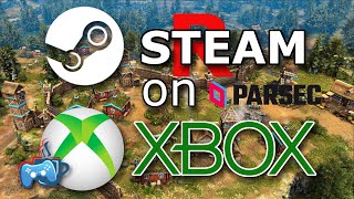 Play Steam Games on Xbox Using Parsec  First Look [upl. by Ebsen]