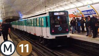 Ligne 11 Célébration de la fin du MP59  Spot à Arts et Métiers et Mairie des Lilas [upl. by Mahon]