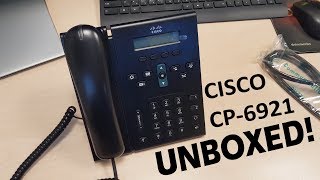 Cisco cp6921 desk phone unboxed 4K [upl. by Itch488]