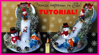 Diy Christmas decorations ideas Decorațiuni de Crăciun Idei creative cu peisaj de iarna [upl. by Haianeb]